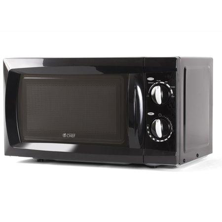 COMMERCIAL CHEF Countertop Microwave Oven, 0.6 Cu. Ft, Black CHM660B